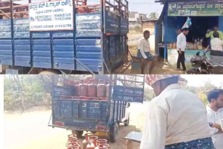 ಅಡುಗೆ ಅನಿಲ ಸಿಲಿಂಡರ್ ಅಕ್ರಮ ದಾಸ್ತಾನು ಮಾರಾಟ, ದಾಳಿ- ೧೪೦ಸಿ ಲಿಂಡರ್ ವಶಕ್ಕೆ!!