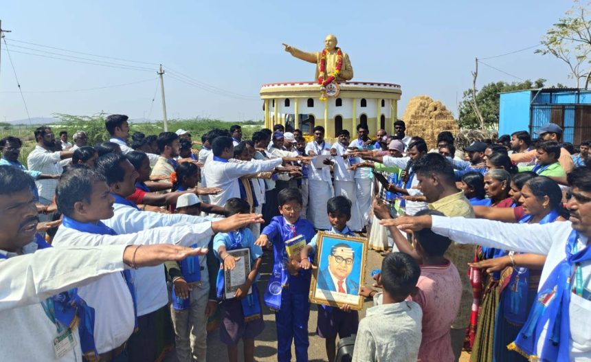 ಸಂವಿಧಾನ ಜಾಗೃತಿ ಜಾಥಾ ರಥಕ್ಕೆ ಭವ್ಯ ಸ್ವಾಗತ